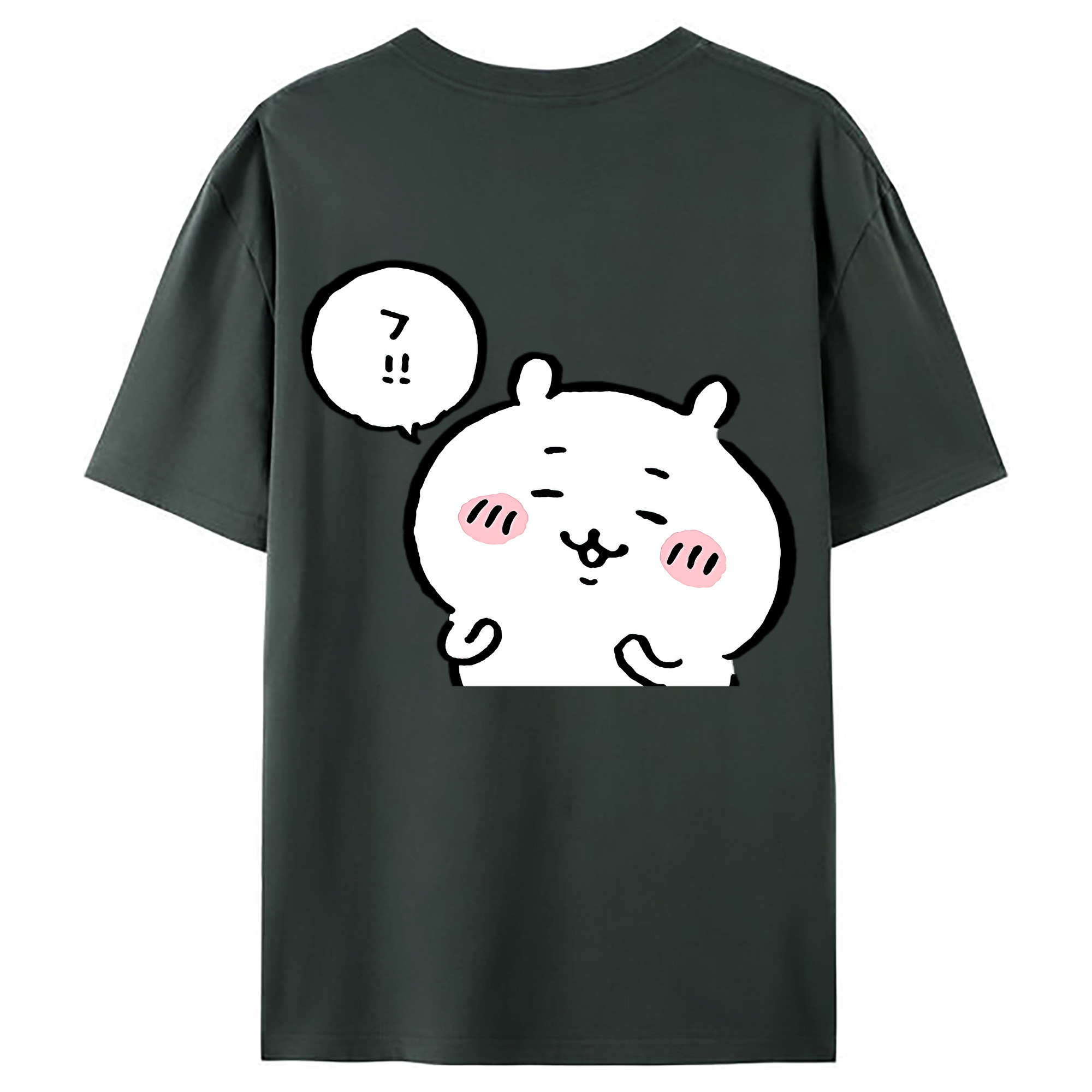 （画像用） ちいかわ ちいかわ Chii-kawa chiikawa 綿100％ メンズ半袖Tシャツ（バックプリント） 通気性